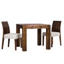 Brasilmöbel Esstisch Rio Kanto 80x80 + 2 Stühle Rio Eukalypto