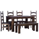 Brasilmöbel Tisch Rio Classico 140x90 + 4 Stühle+Bank Bonito