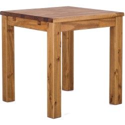 Esstisch 73x73 Rio Classico Brasil massiver Pinien Holztisch - vorgerichtet für Ansteckplatten - Tisch ausziehbar