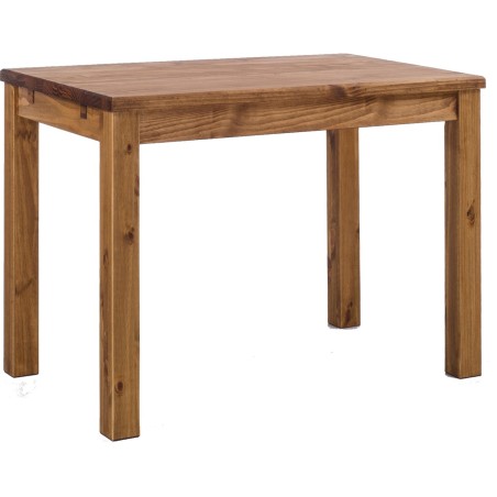 Esstisch 100x73 Rio Classico Brasil massiver Pinien Holztisch - vorgerichtet für Ansteckplatten - Tisch ausziehbar
