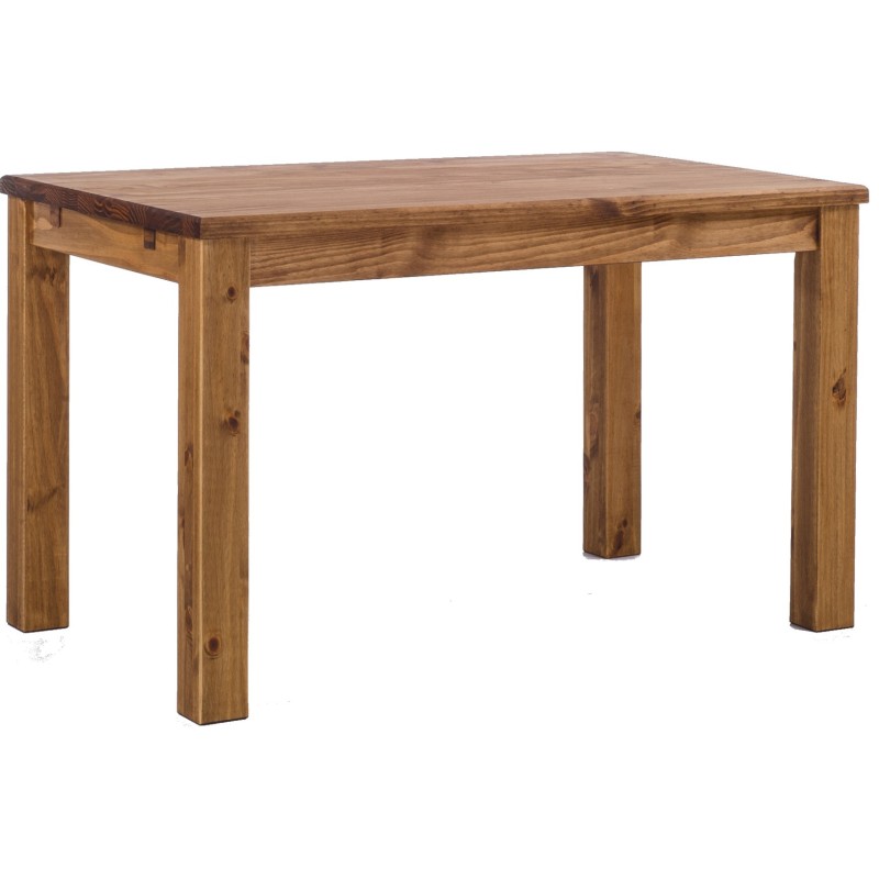 Esstisch 120x73 Rio Classico Brasil massiver Pinien Holztisch - vorgerichtet für Ansteckplatten - Tisch ausziehbar