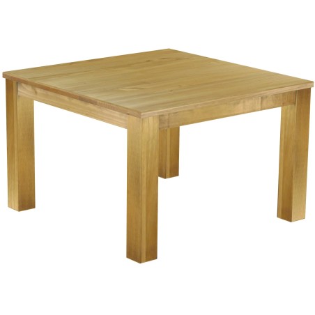 Esstisch 120x120 Rio Classico Brasil massiver Pinien Holztisch - vorgerichtet für Ansteckplatten - Tisch ausziehbar