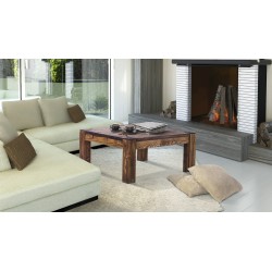 Esstisch 120x120 Rio Classico Brasil massiver Pinien Holztisch - vorgerichtet für Ansteckplatten - Tisch ausziehbar