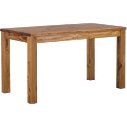 Esstisch 130x80 Rio Classico Brasil massiver Pinien Holztisch - vorgerichtet für Ansteckplatten - Tisch ausziehbar