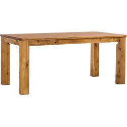 Esstisch 180x90 Rio Classico Brasil massiver Pinien Holztisch - vorgerichtet für Ansteckplatten - Tisch ausziehbar