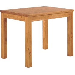 Esstisch 90x73 Rio Classico Honig massiver Pinien Holztisch - vorgerichtet für Ansteckplatten - Tisch ausziehbar