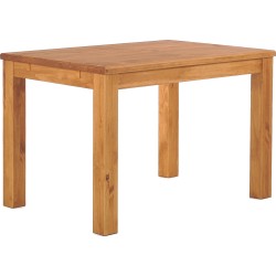 Esstisch 120x80 Rio Classico Honig massiver Pinien Holztisch - vorgerichtet für Ansteckplatten - Tisch ausziehbar