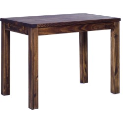 Esstisch 90x73 Rio Classico Eiche antik massiver Pinien Holztisch - vorgerichtet für Ansteckplatten - Tisch ausziehbar