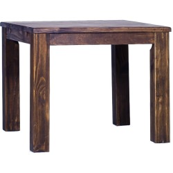 Esstisch 90x90 Rio Classico Eiche antik massiver Pinien Holztisch - vorgerichtet für Ansteckplatten - Tisch ausziehbar