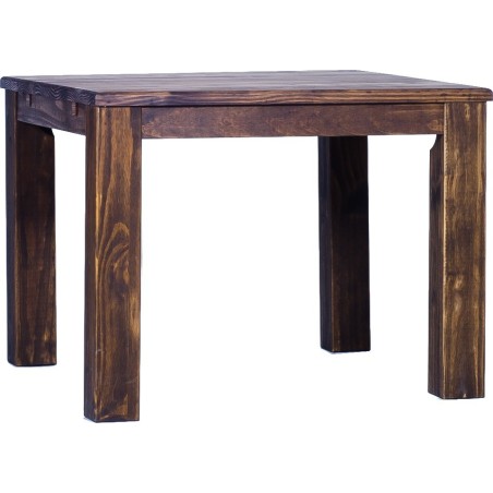 Esstisch 100x100 Rio Classico Eiche antik massiver Pinien Holztisch - vorgerichtet für Ansteckplatten - Tisch ausziehbar