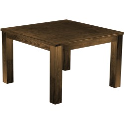 Esstisch 120x120 Rio Classico Eiche antik massiver Pinien Holztisch - vorgerichtet für Ansteckplatten - Tisch ausziehbar