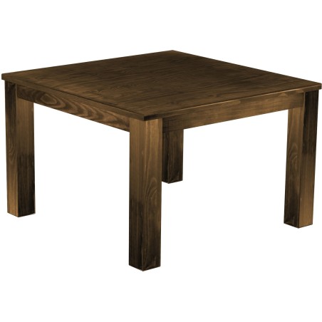 Esstisch 120x120 Rio Classico Eiche antik massiver Pinien Holztisch - vorgerichtet für Ansteckplatten - Tisch ausziehbar