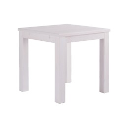 Esstisch 80x80 Rio Classico Pinie Weiss massiver Pinien Holztisch - vorgerichtet für Ansteckplatten - Tisch ausziehbar