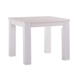 Esstisch 120x120 Rio Classico Pinie Weiss massiver Pinien Holztisch - vorgerichtet für Ansteckplatten - Tisch ausziehbar