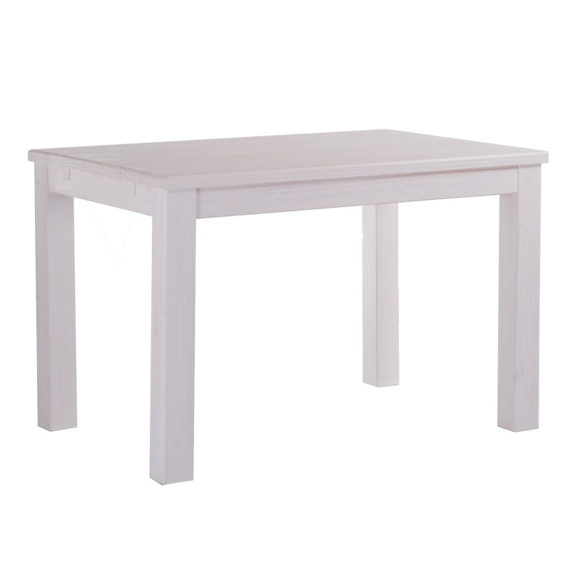 Esstisch 150x73 Rio Classico Pinie Weiss massiver Pinien Holztisch - vorgerichtet für Ansteckplatten - Tisch ausziehbar