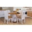 Esstisch 150x73 Rio Classico Pinie Weiss massiver Pinien Holztisch - vorgerichtet für Ansteckplatten - Tisch ausziehbar