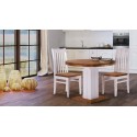 Esstisch 150x73 Rio Classico Pinie Weiss massiver Pinien Holztisch - vorgerichtet für Ansteckplatten - Tisch ausziehbar