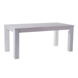 Esstisch 160x90 Rio Classico Pinie Weiss massiver Pinien Holztisch - vorgerichtet für Ansteckplatten - Tisch ausziehbar