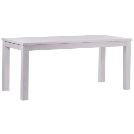 Esstisch 200x80 Rio Classico Pinie Weiss massiver Pinien Holztisch - vorgerichtet für Ansteckplatten - Tisch ausziehbar