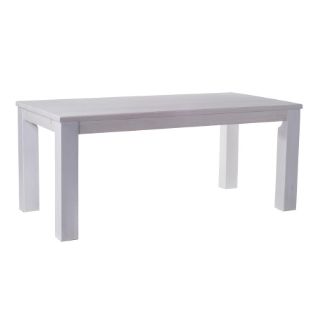 Esstisch 160x100 Rio Classico Pinie Weiss massiver Pinien Holztisch - vorgerichtet für Ansteckplatten - Tisch ausziehbar