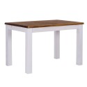 Esstisch 90x73 Rio Classico Brasil Weiss massiver Pinien Holztisch - vorgerichtet für Ansteckplatten - Tisch ausziehbar