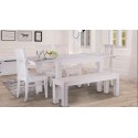 Esstisch 115x56 Rio Classico Eiche Weiss massiver Pinien Holztisch