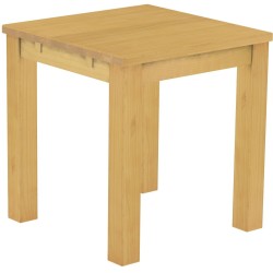 Esstisch 73x73 Rio Classico Eiche hell massiver Pinien Holztisch - vorgerichtet für Ansteckplatten - Tisch ausziehbar