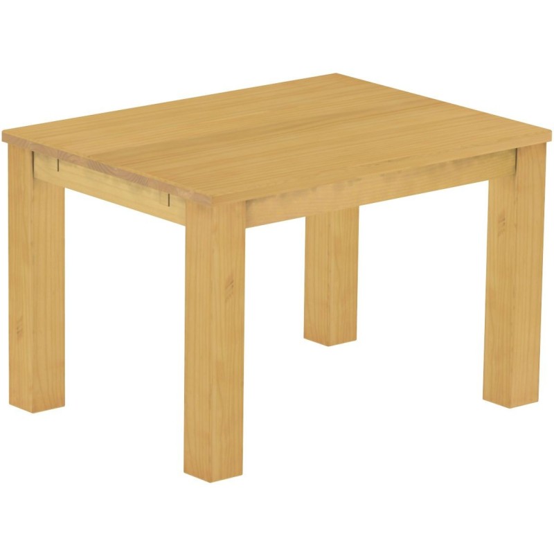 Esstisch 120x90 Rio Classico Eiche hell massiver Pinien Holztisch - vorgerichtet für Ansteckplatten - Tisch ausziehbar