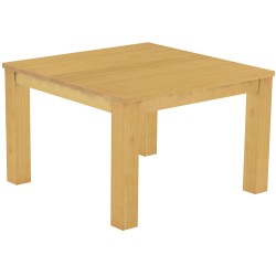 Esstisch 120x120 Rio Classico Eiche hell massiver Pinien Holztisch - vorgerichtet für Ansteckplatten - Tisch ausziehbar