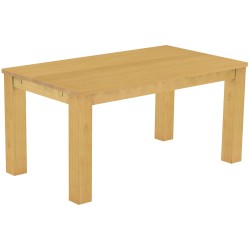 Esstisch 150x90 Rio Classico Eiche hell massiver Pinien Holztisch - vorgerichtet für Ansteckplatten - Tisch ausziehbar