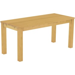 Esstisch 170x73 Rio Classico Eiche hell massiver Pinien Holztisch - vorgerichtet für Ansteckplatten - Tisch ausziehbar