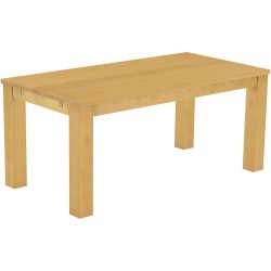 Esstisch 180x90 Rio Classico Eiche hell massiver Pinien Holztisch - vorgerichtet für Ansteckplatten - Tisch ausziehbar