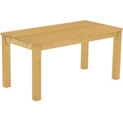 Esstisch 180x80 Rio Classico Eiche hell massiver Pinien Holztisch - vorgerichtet für Ansteckplatten - Tisch ausziehbar