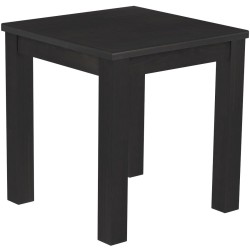 Esstisch 73x73 Rio Classico Ebenholz massiver Pinien Holztisch - vorgerichtet für Ansteckplatten - Tisch ausziehbar