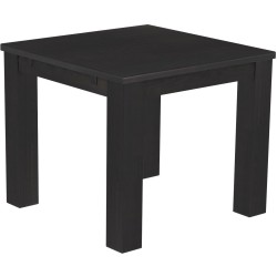 Esstisch 90x90 Rio Classico Ebenholz massiver Pinien Holztisch - vorgerichtet für Ansteckplatten - Tisch ausziehbar