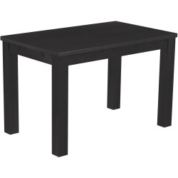 Esstisch 120x73 Rio Classico Ebenholz massiver Pinien Holztisch - vorgerichtet für Ansteckplatten - Tisch ausziehbar