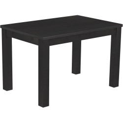 Esstisch 120x80 Rio Classico Ebenholz massiver Pinien Holztisch - vorgerichtet für Ansteckplatten - Tisch ausziehbar