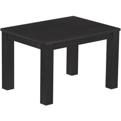 Esstisch 120x90 Rio Classico Ebenholz massiver Pinien Holztisch - vorgerichtet für Ansteckplatten - Tisch ausziehbar