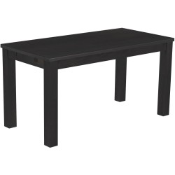 Esstisch 150x73 Rio Classico Ebenholz massiver Pinien Holztisch - vorgerichtet für Ansteckplatten - Tisch ausziehbar