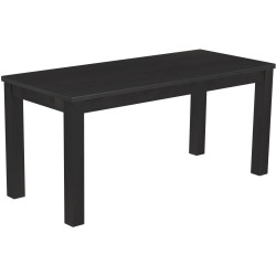Esstisch 170x73 Rio Classico Ebenholz massiver Pinien Holztisch - vorgerichtet für Ansteckplatten - Tisch ausziehbar