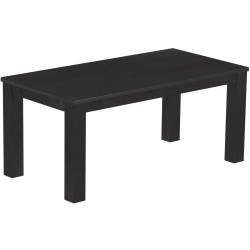 Esstisch 180x90 Rio Classico Ebenholz massiver Pinien Holztisch - vorgerichtet für Ansteckplatten - Tisch ausziehbar