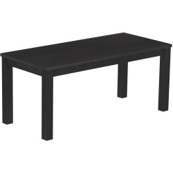 Esstisch 180x80 Rio Classico Ebenholz massiver Pinien Holztisch - vorgerichtet für Ansteckplatten - Tisch ausziehbar