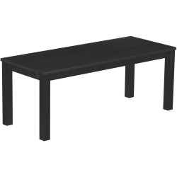 Esstisch 200x80 Rio Classico Ebenholz massiver Pinien Holztisch - vorgerichtet für Ansteckplatten - Tisch ausziehbar