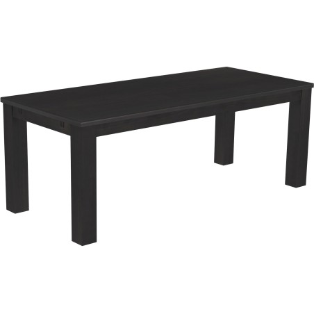 Esstisch 208x90 Rio Classico Ebenholz massiver Pinien Holztisch - vorgerichtet für Ansteckplatten - Tisch ausziehbar
