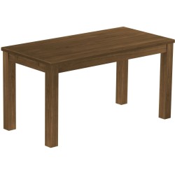Esstisch 150x73 Rio Classico Nussbaum massiver Pinien Holztisch - vorgerichtet für Ansteckplatten - Tisch ausziehbar