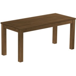Esstisch 170x73 Rio Classico Nussbaum massiver Pinien Holztisch - vorgerichtet für Ansteckplatten - Tisch ausziehbar