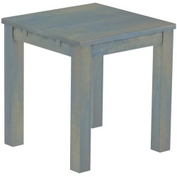 Esstisch 73x73 Rio Classico Taubengrau massiver Pinien Holztisch - vorgerichtet für Ansteckplatten - Tisch ausziehbar