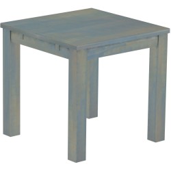 Esstisch 80x80 Rio Classico Taubengrau massiver Pinien Holztisch - vorgerichtet für Ansteckplatten - Tisch ausziehbar