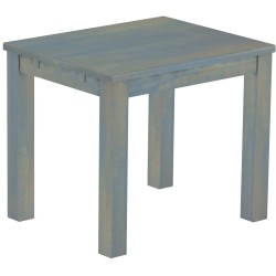 Esstisch 90x73 Rio Classico Taubengrau massiver Pinien Holztisch - vorgerichtet für Ansteckplatten - Tisch ausziehbar