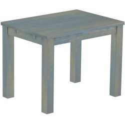 Esstisch 100x73 Rio Classico Taubengrau massiver Pinien Holztisch - vorgerichtet für Ansteckplatten - Tisch ausziehbar